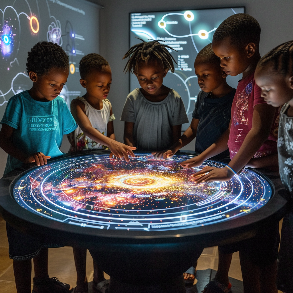 Enseignement 5 paultooze black south african kids interacting with a circular 5e3f5f76 49f0 4a8b b9c4 9fe89bd3c41b